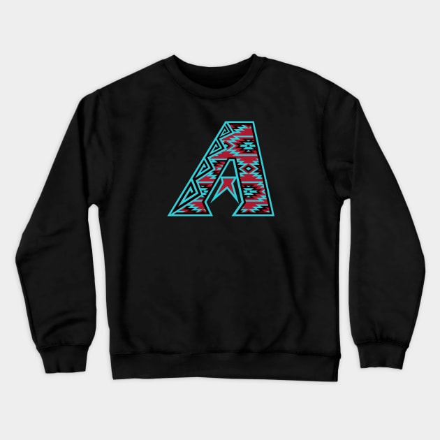 Native Print Dbacks A 1 Crewneck Sweatshirt by LunaGFXD